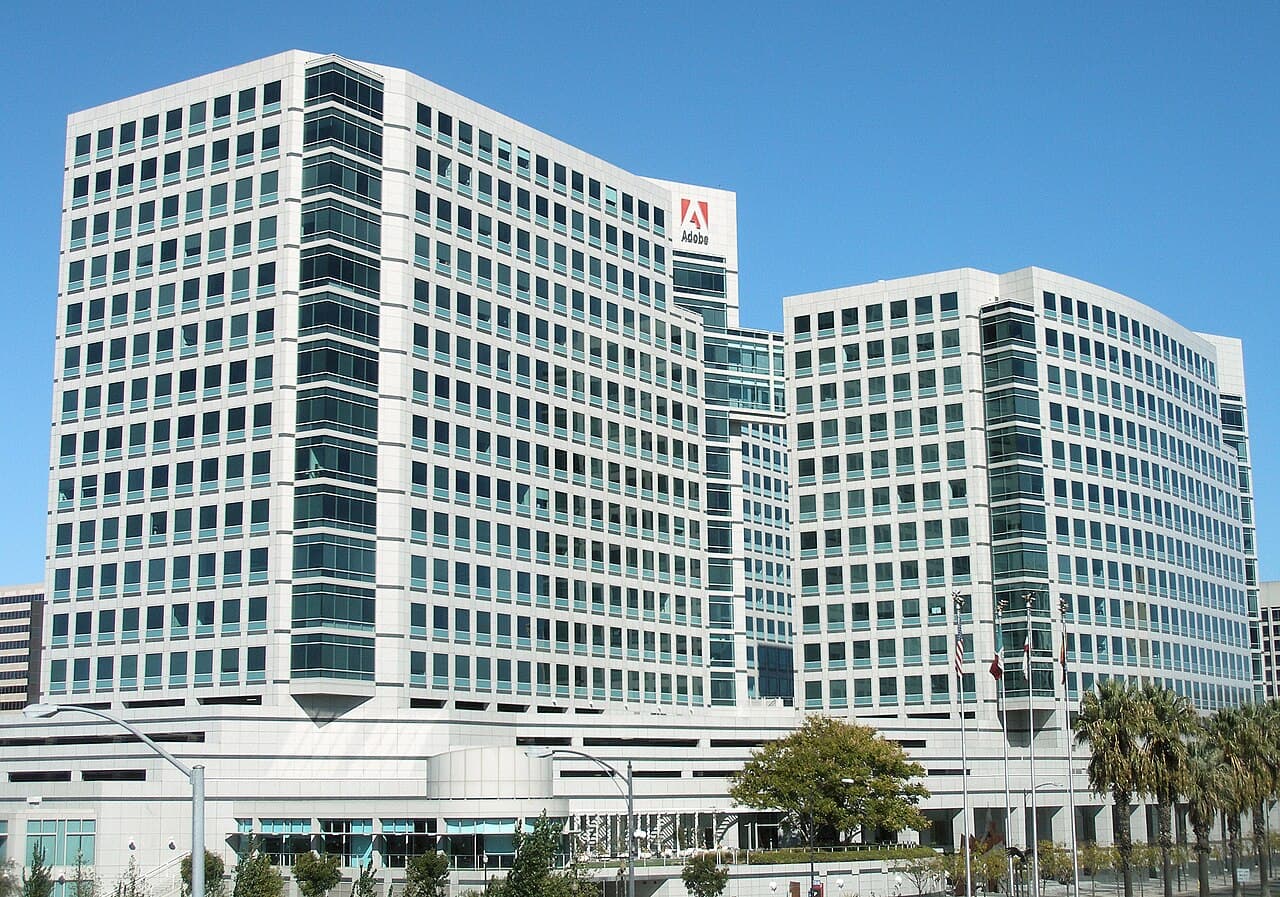 Adobe headquarters buildings in downtown San Jose, California.