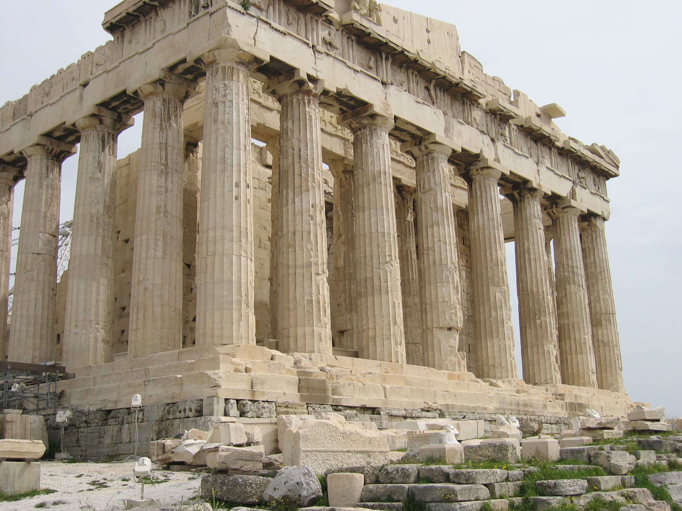 The Parthenon on the Acropolis of Athens.